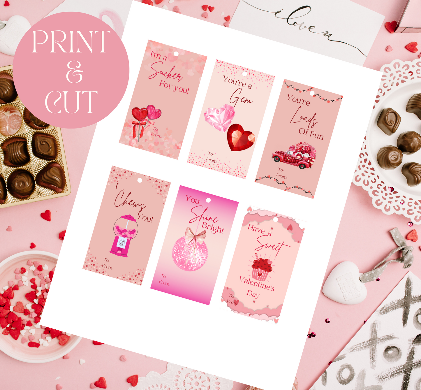 Valentine gift Tag ( Printable)