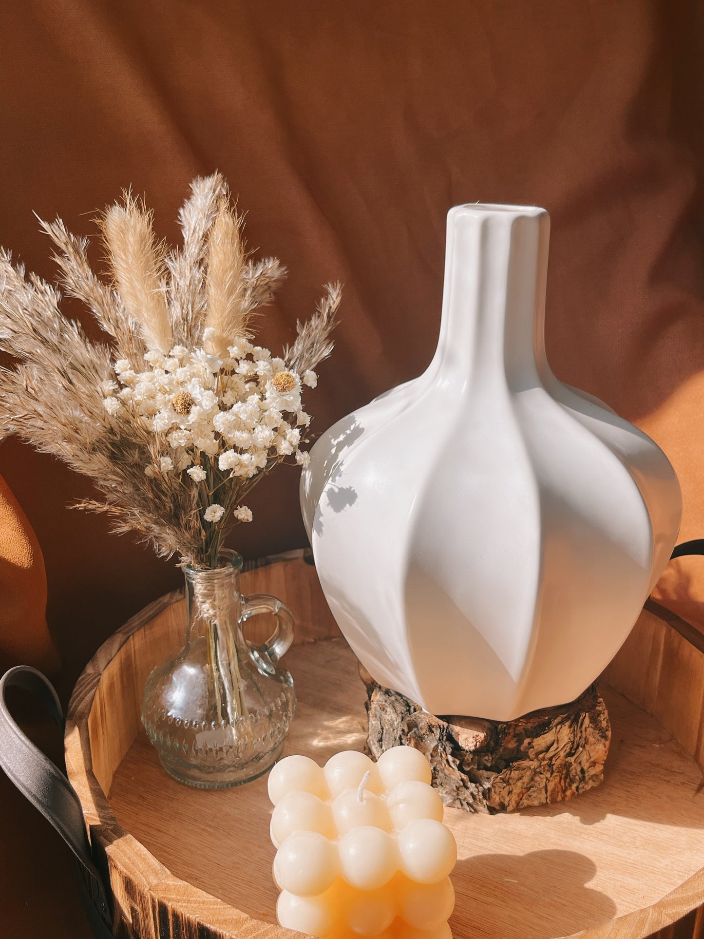 White Ceramic belly vase