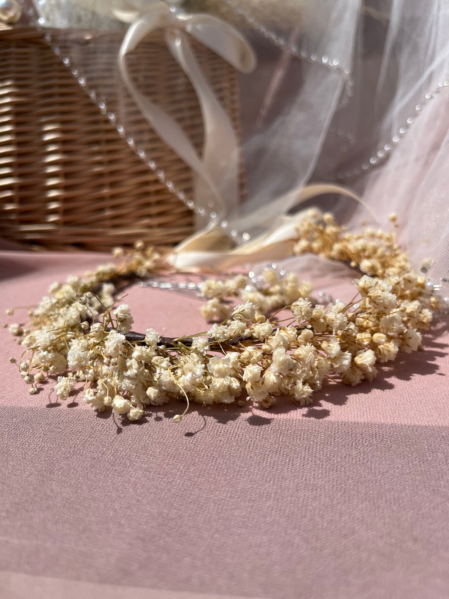 Baby’s breath flower crown